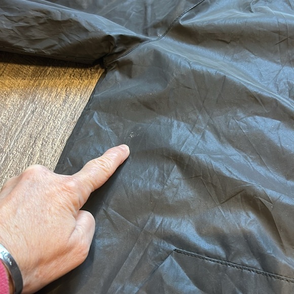 ✌️Dutch Bros Black Reflective Hooded Rain Jacket X-SMALL DB 1992 RARE - Picture 9 of 15